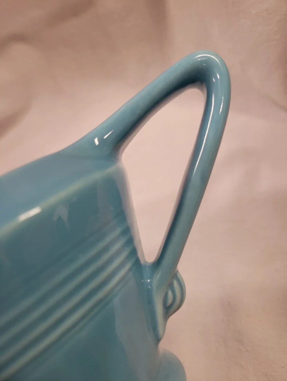 Vintage Homer Laughlin Harlequin Turquoise Sauce Boat Gravy Boat